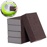 LUCKSTAR 1 Emery Magic Brush Eraser Nano Silicon Carbide Descaling Home Sponge Kitchen Rust Cleaning Tool Set of 5 (Brown)