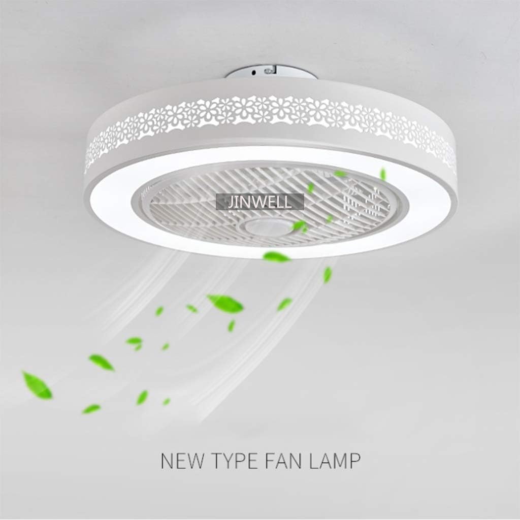 JINWELL Fan Ceiling Light Creative Modern Ceiling Light LED Dimmable with Remote Control Nursery Bedroom Lamp Office Restaurant Living Room Decorative Lighting (Size:59x9.5cm 2160 Lumens)