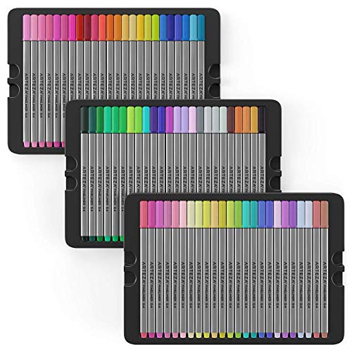 3 Fineliners+Ergonomic+Brilliant+Assorted+Detailing