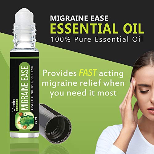 Migraine Ease Migraine Relief Essential Oil Roll On, 10ml All Natural