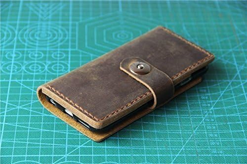 Crazy horse leather wallet case for iphone7/iphone7 plus iphone 6/6s/ 6plus/6splus/SE/5/5s Brown
