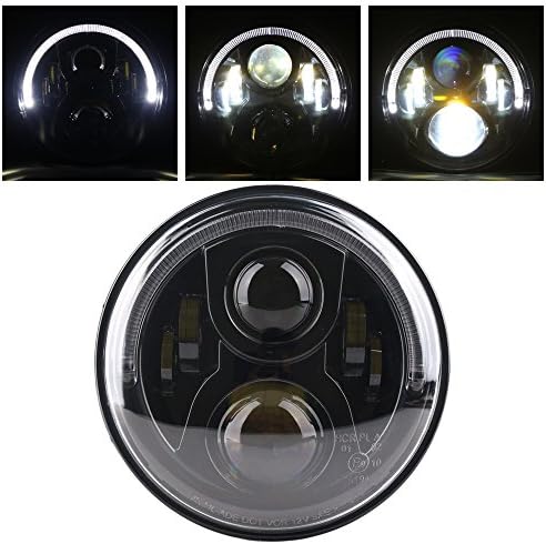 1pc Black 7 inch Motorcycle Projector led headlight Hi/Low Beam with DRL for Harley Davidson Motorcycle Headlamp