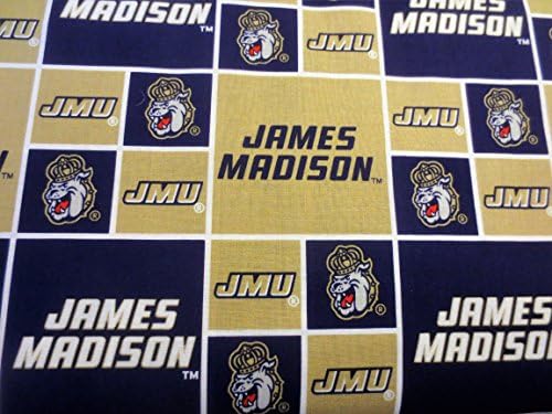 James Madison University Cotton Block Fabric 020