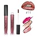 ALIVER 5 Pcs Matte Liquid Lipstick Waterproof Long-Lasting Pigmented Lip Gloss Set (#4.5.6.7.11)