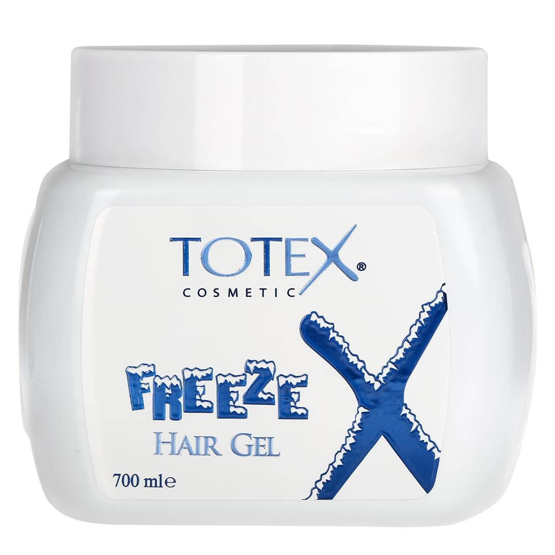 Totex Hair Styling Freeze Gel 700 ml | Extra Strong Hold Hair Gel for Men & Women | Ultra Freeze Control | Long Lasting Styling Gel | Transparent Non-Sticky Barber Quality Hair Gel