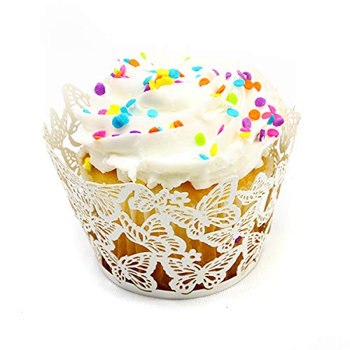 Lace Cupcake Wraps. Tinksky Vine Filigree Lace Cupcake Wrapper Wraps