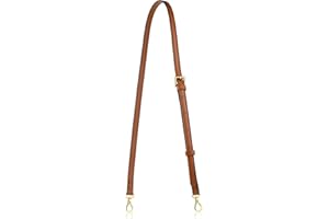 A ALLZEDREAM Allzedream Leather Purse Strap Replacement Crossbody Handbag Long Adjustable, Brown, M