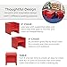 ECR4Kids Tri-Me 3-in-1 Cube Chair, Portable Indoor/Outdoor Play Seat or Table for Kids and Toddlers, Red