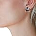 Humble Chic Women's Faceted Square Studs - Cushion Cut Large Jewel Statement Post Earrings .55