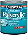 Minwax 255554444 Minwaxc Polycrylic Water Based Protective Finishes, 1/2 Pint, Gloss