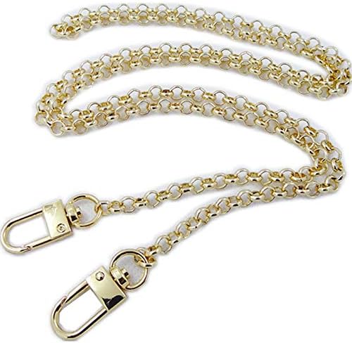 Mini O Type Wide 5mm Golden Chain for Women Bags Replacement Purse Chain Strap Chain Purse Strap Purse Chain Straps (Length 62 inch)