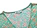MSBASIC Dress for Women Casual, Womens Deep V Neck A Line Short Sleeve Flare Green Midi Dress Large Floral-1