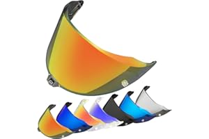 YMTSGEQ Helmet Visor Replacement for R2R.Motorcycle Helmet Shield Windshield Sunshield PC Lens UV Protection Compatible with KYT R2R (Revo Deep Red)