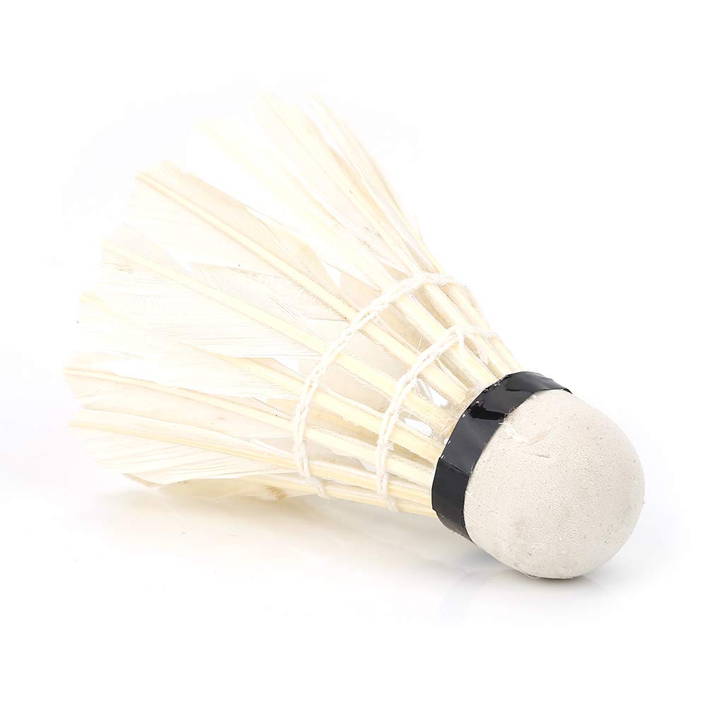 12Pcs Badminton Balls White Feather Badminton Balls Shuttlecocks Professional Exercise Ball Outdoor Sports Training Accessory for Recreation, Training, Competition
