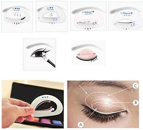 Masahir 6PCS Beauty Smokey Shaper Makeup Tool Eye Shadow Template Eyeliner Stencil Model