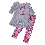 Topfashion Little Girls'top and Leggings 2pcs Outfit Clothes Set (4-5 Year)