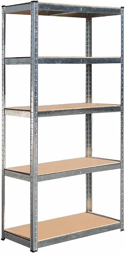 Hilka Tools SHG5175 175Kg 5 Tier Boltless Shelving Silver Garage Workshop