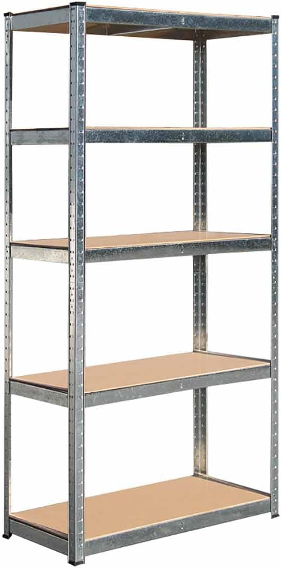 Hilka Tools SHG5175 175Kg 5 Tier Boltless Shelving Silver Garage Workshop