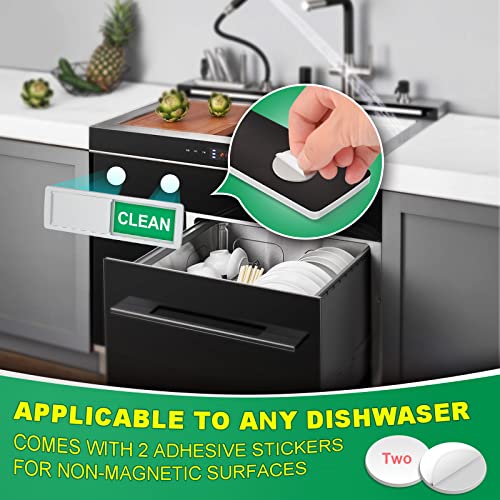 Dishwasher Clean Dirty Sign, Double Sided Kitchen Dish Washer