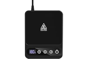 Misby Coffee Warmer, Mug Warmer for Desk with 6 Temp Settings, 12H Timer, Auto Shut Off Coffee Cup Warmer,Smart Coffee Gifts Coffee Warmer Plate Keeps Hot, Fresh for Coffee, Tea, Milk, Beverage,Black