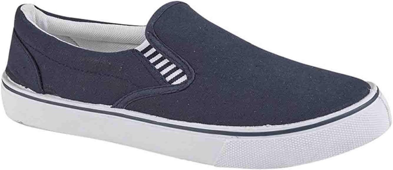 Unisex Superlight Canvas Deck Shoes, Yacht Shoes. Navy Blue Size 4UK/37EU