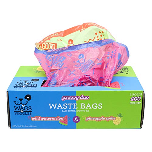 Wags & Wiggles Large Scented Dog Waste Bags Waterlemon & Pineapple