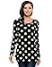 Zeagoo Women's Casual Oversized Baggy Off-Shoulder Shirts Polka Dot Pullover Tops