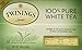 Twinings Pure White Tea Individually Wrapped Bags, 20 Count (Pack of 1), Light & Fresh, Caffeinated, Enjoy Hot or Iced, 20 Teabags