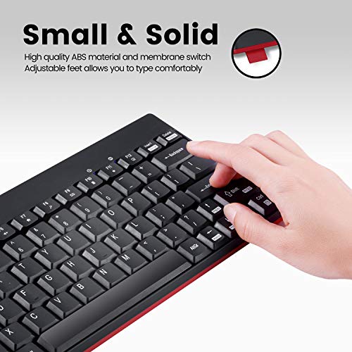 Set Tastiera E Mouse Wireless Periduo-712 - Mini Design, Italiano QWERTY, Tasti Silenziosi, Nero - Foto 11