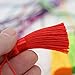 Makhry 8pcs 16cm/6.28 inches Cute Chunky Tassels Soft Elegant Handmade Silky Floss Tassels with 2.75 Inch Cord Loop and Chinese Knot for Woman Earrings, Jewelry Making, Souvenir, (multi)