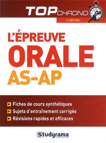 L' épreuve orale AS-AP