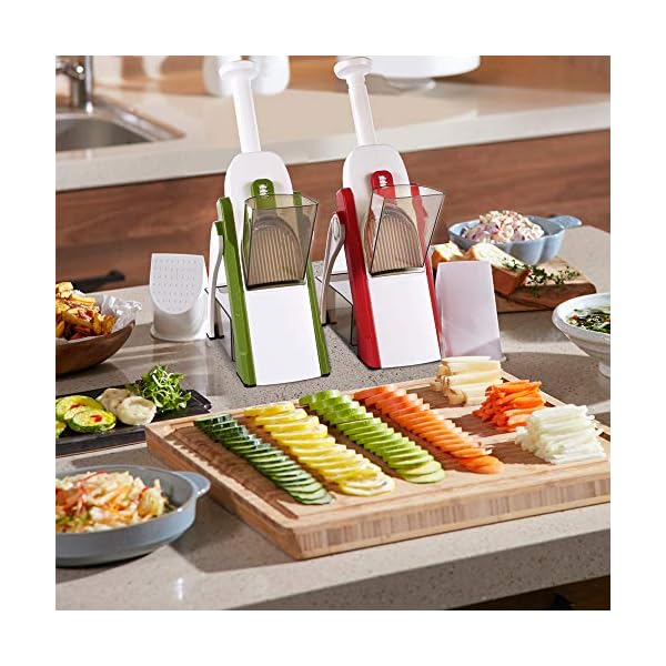 Vegetable-ChoppersONCE-FOR-ALL-Multifunctional-Vegetable-Slicer-with-Stainless-Steel-Blades-Manual-Food-Cutter-for-Chef-and-Household ONCE FOR ALL Mandoline Vegetable Slicer, Manual Kitchen Veg Chopper Stainless Steel Blade for Julienne, Cubes, Fried…