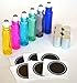6 Pack Firefly Craft Glass Roller Bottle with Chalkboard Labels, 10 ml each