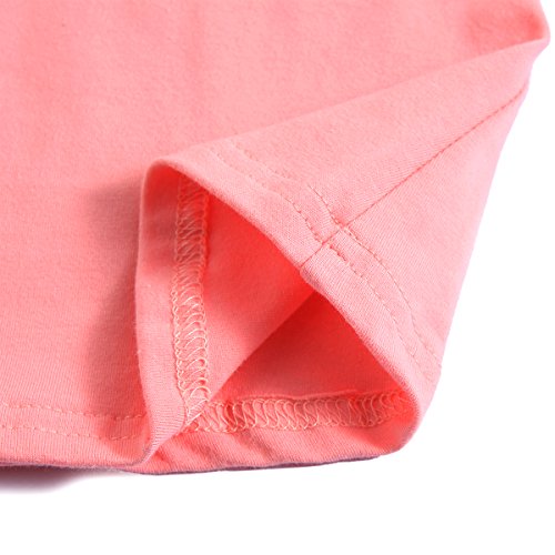 Baby Girl Dress Toddler / Kids Pleated Princess Tutu Skirt with Tshirt Top (80cm(9-12M), pink-short)