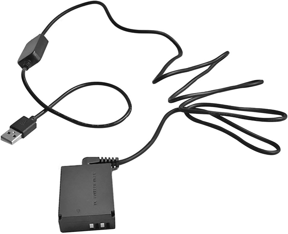 Rouku DR-E12 DC Coupler Fake Battery + 5V 2A Drive ACKE12 ACK-E12 CA-PS700 USB Cable Adapter for Canon EOS M M2 M10 M50 M100 Camera