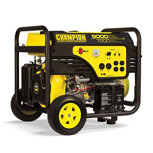 Champion Power Equipment 100248 7200-Watt Portable Generator with Electric Start and Wheel Kit