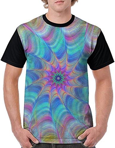 Mens Fashion Hip Hop 3d Printed Summer T Shirts Psychedelic Fractal