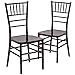 Flash Furniture 2 Pack HERCULES PREMIUM Series Mahogany Resin Stacking Chiavari Chair
