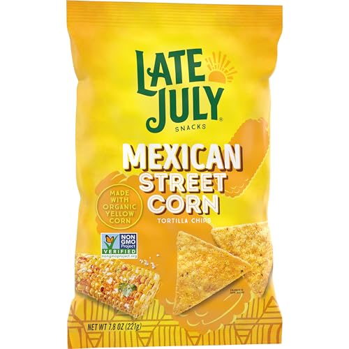 LATE JULY SNACKS, MEXICAN STREET CORN TORTILLA CHIPS, 7.8 OZ BAG