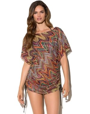 Women's Color Splash Tunic Swim Cover Up