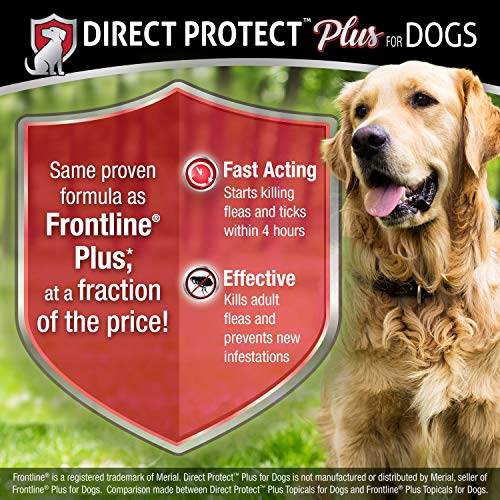 Direct Protect Plus Flea & Tick Topical Treatment for Dogs, Waterproof & Fast Acting, 3 Month Supply - Thumbnail 2
