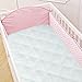 Bassinet Mattress Pad Cover Waterproof Quited Mattress Protector Hypoallergenic & Soft Fitted Baby Bassinet Size 15