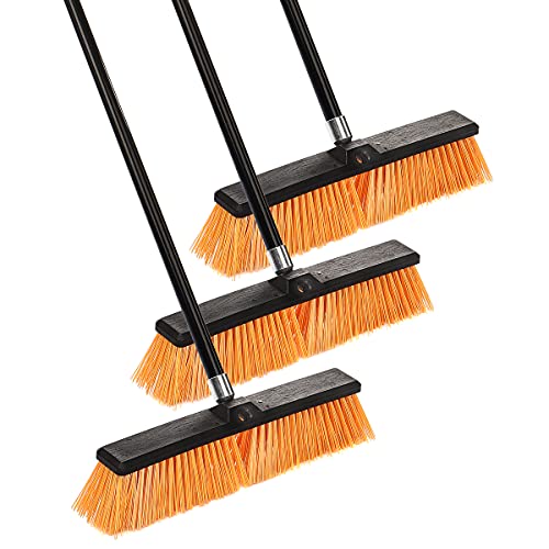 Alpine Heavy Duty Push Broom for Floor Cleaning Stiff Bristle Brush for