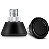 Sumind 2 Pieces Roller Skate Toe Stoppers 82A Rubber Skate Stoppers Plugs with Screws PU Rubber Roller Skating Brake PU Toe Stops Replacement Wheels Accessories for Double-Row Rolling Skating, Black