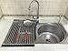 Ahyuan Roll up Dish Drying Rack Over The Sink Kitchen Roll up Sink Drying Rack Portable Dish Drainer Foldable Dish Drying Rack (Black, 20.5''X14'')