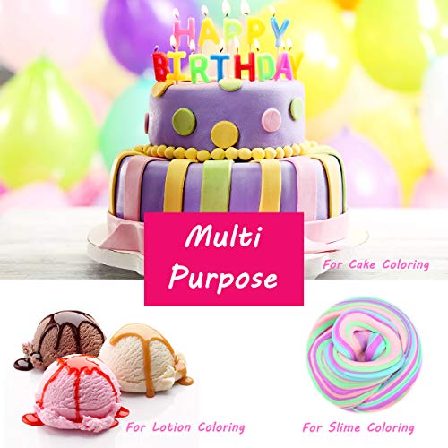 Gel Food Coloring 10 Colors Set, Tasteless Gel Food Coloring for Cake