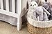 Davinci Lila 3-in-1 Upholstered Convertible Crib in White with Oatmeal Fabric, Greenguard Gold Certified