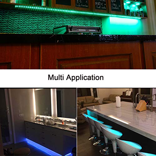 Multi-Color LED Strip Light Kit, 4 Pre-cut Lights Bar With Remote and Adapter, 9.8 ft Color Changing LED for Under Cabinet Lighting, 49-70 Inch TV Bias Lighting,Home Theater Decor,RGB Backlight