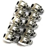 MosBug 30pcs Approx Tibet Silver Skull Spacer Beads, Great DIY Accessories for Necklace, Bracelets and Earrings Making