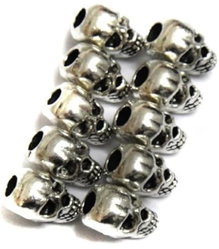 Amazon.com: QTMY 4mm Hole Macroporous Skull Metal Spacer Beads for